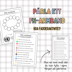 Pärla ett FN-armband/barnkonventionen