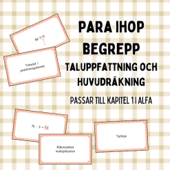 Para ihop begrepp: taluppfattning och huvudräkning