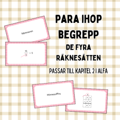Para ihop begrepp: de fyra räknesätten