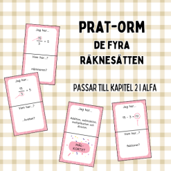 Pratorm begrepp: de fyra räknesätten