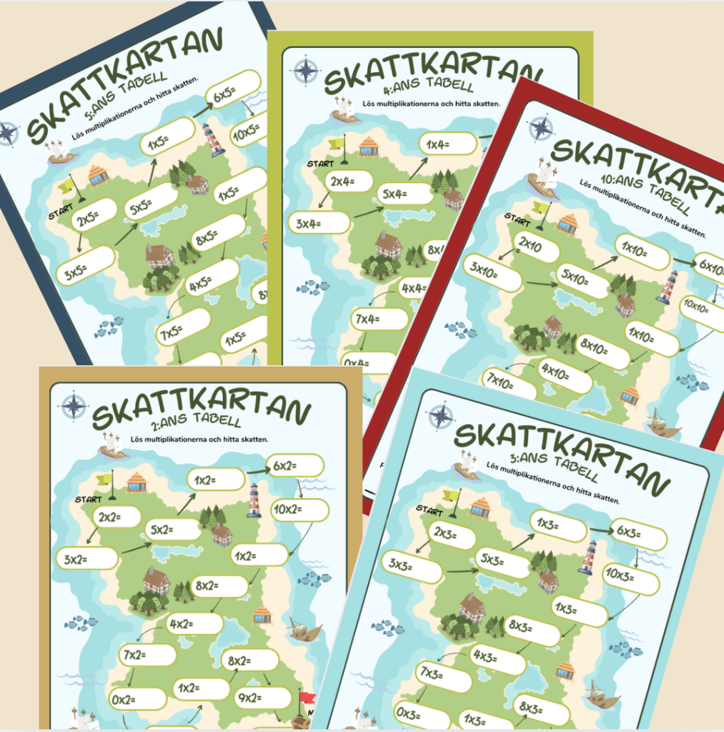 Skattkartan multiplikationsträning