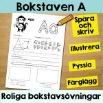 Bokstavsövning A-Ö: Arbetsblad med roliga och varierande övningar - bild 2
