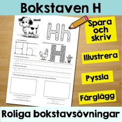 Bokstaven H: Arbetsblad med roliga och varierande övningar