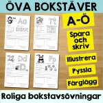 Bokstavsövning A-Ö: Arbetsblad med roliga och varierande övningar - bild 1