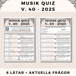 Musik Quiz med Nutidsfrågor | v. 40 - 2025
