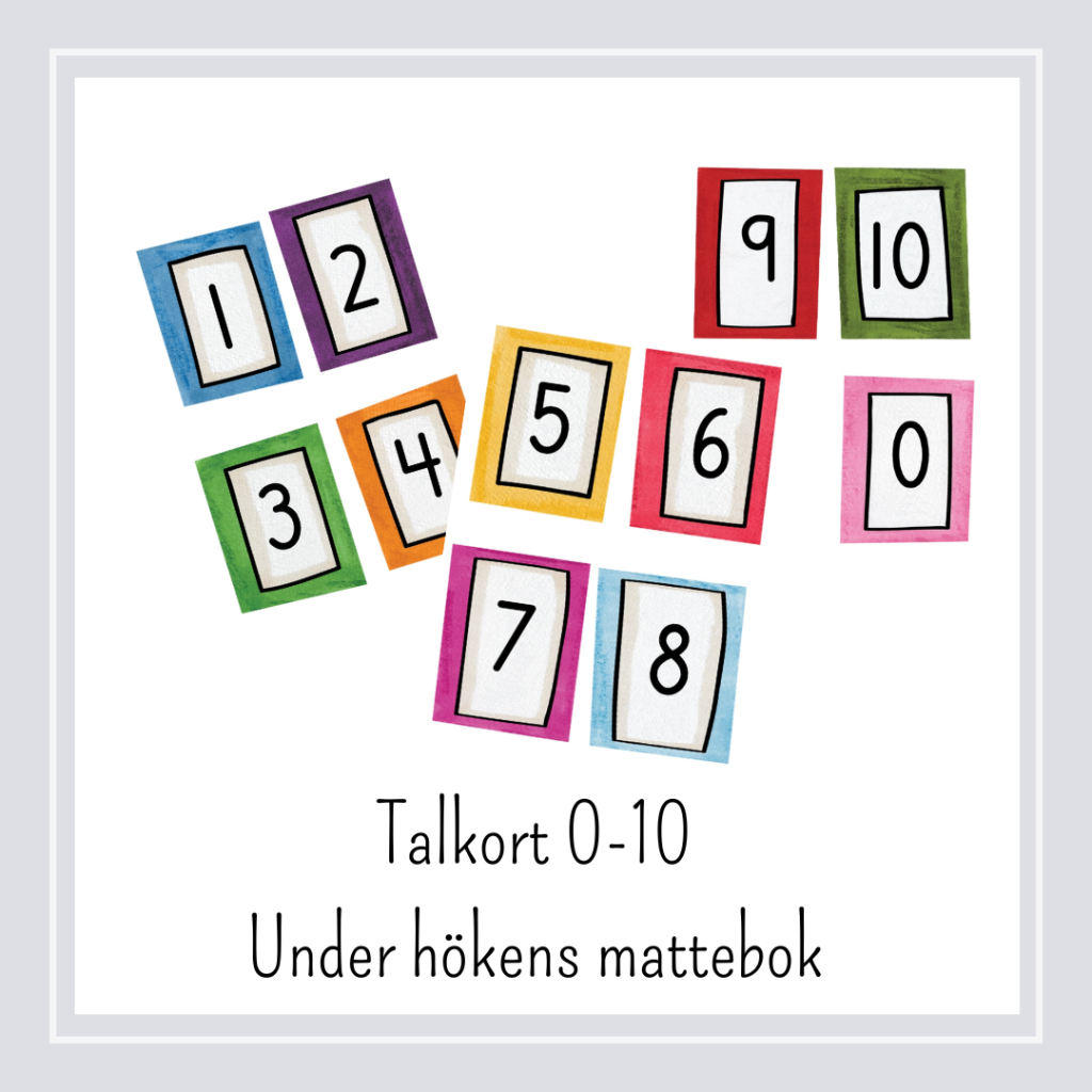 Talkort 0-10 Under hökens mattebok