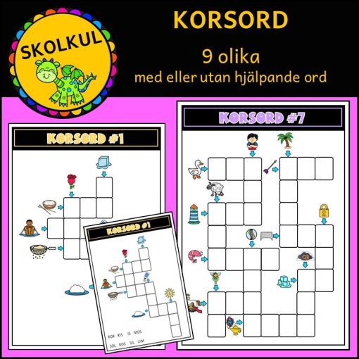 Korsord, enkla ord