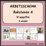 Arbetsschema för bokstavsarbete – bokstaven A - bild 1