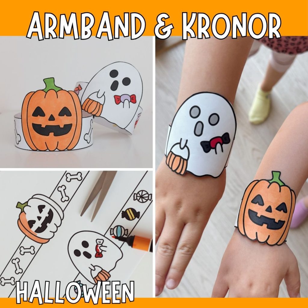Halloweenpyssel: Armband & huvudkronor