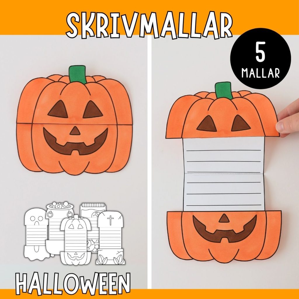 Halloweenpyssel- skrivmallar
