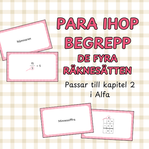 Para ihop begrepp: de fyra räknesätten