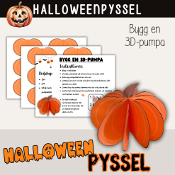 Halloween - Bygg en 3D-pumpa- Pyssel