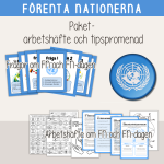 FN-dagen – Förenta Nationerna – Paket – Arbetshäfte och tipspromenad - bild 1