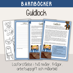 Barnboksveckan - Klassiska sagor - Sagan om Guldlock - Läsförståelse