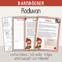 Barnboksveckan - Klassiska sagor - Sagan om Rödluvan - Läsförståelse