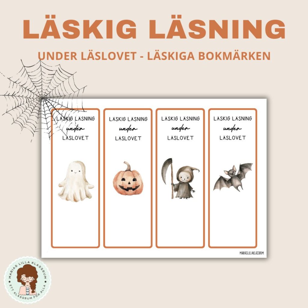 Läskiga bokmärken inför läslovet