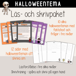 Halloween - Läs- och skrivpaket med Halloweentema