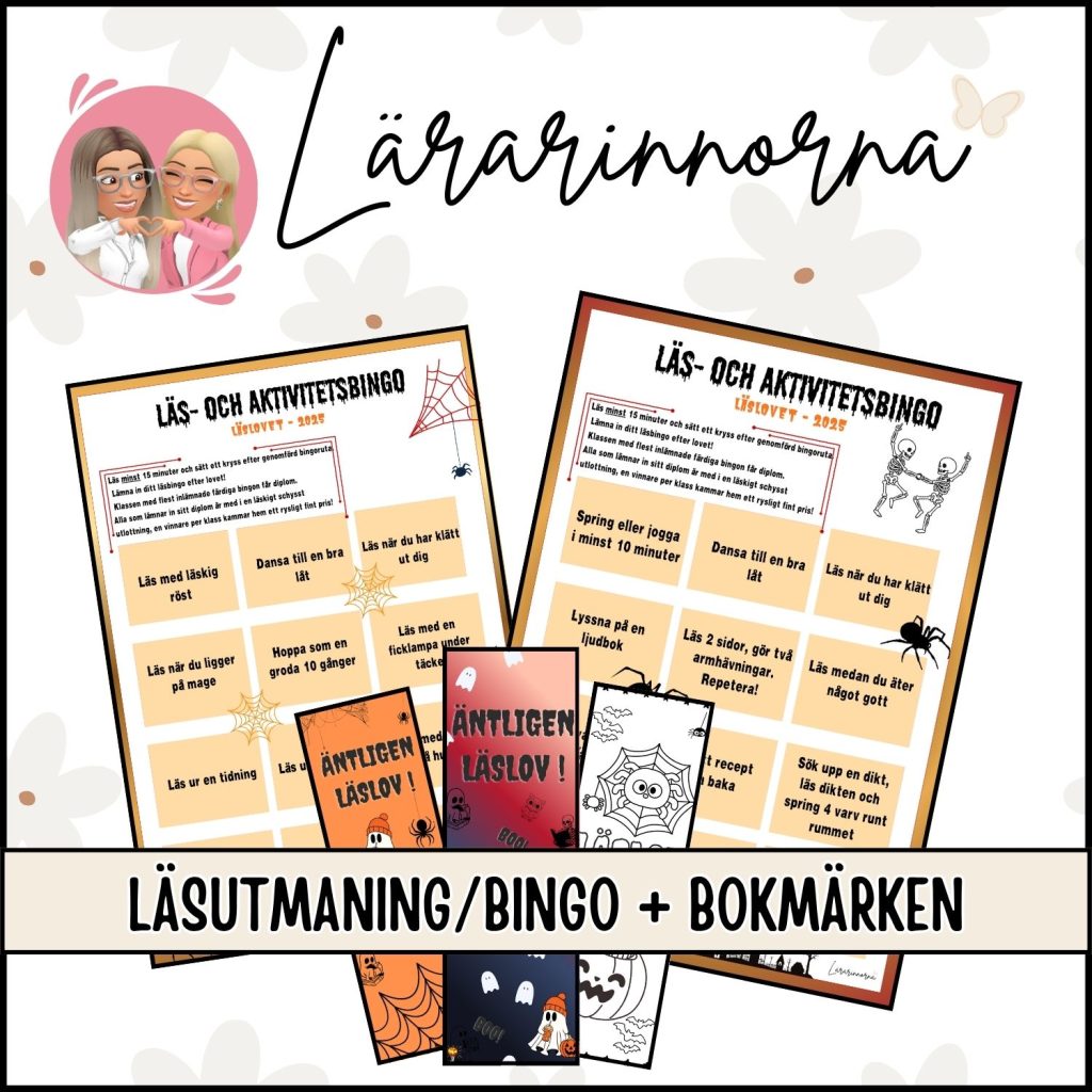 Läsutmaning + bokmärken