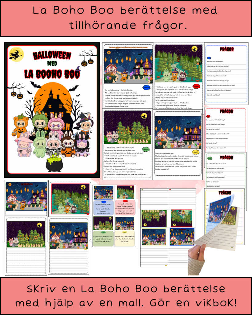 La Boho Boo Halloween berättelse- Öva på att skriva berättelse.