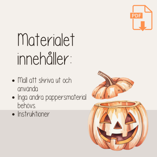 Halloween - Bygg en 3D-pumpa- Pyssel