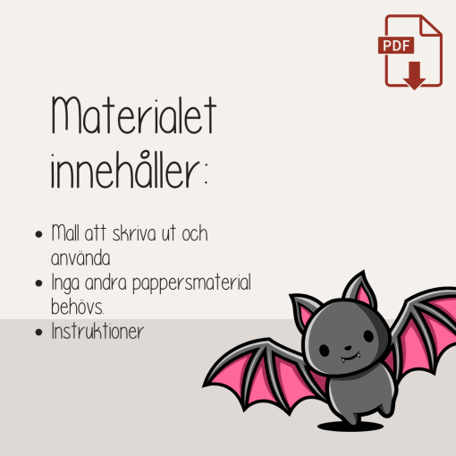 Halloween - Bygg en 3D-fladdermus - pyssel