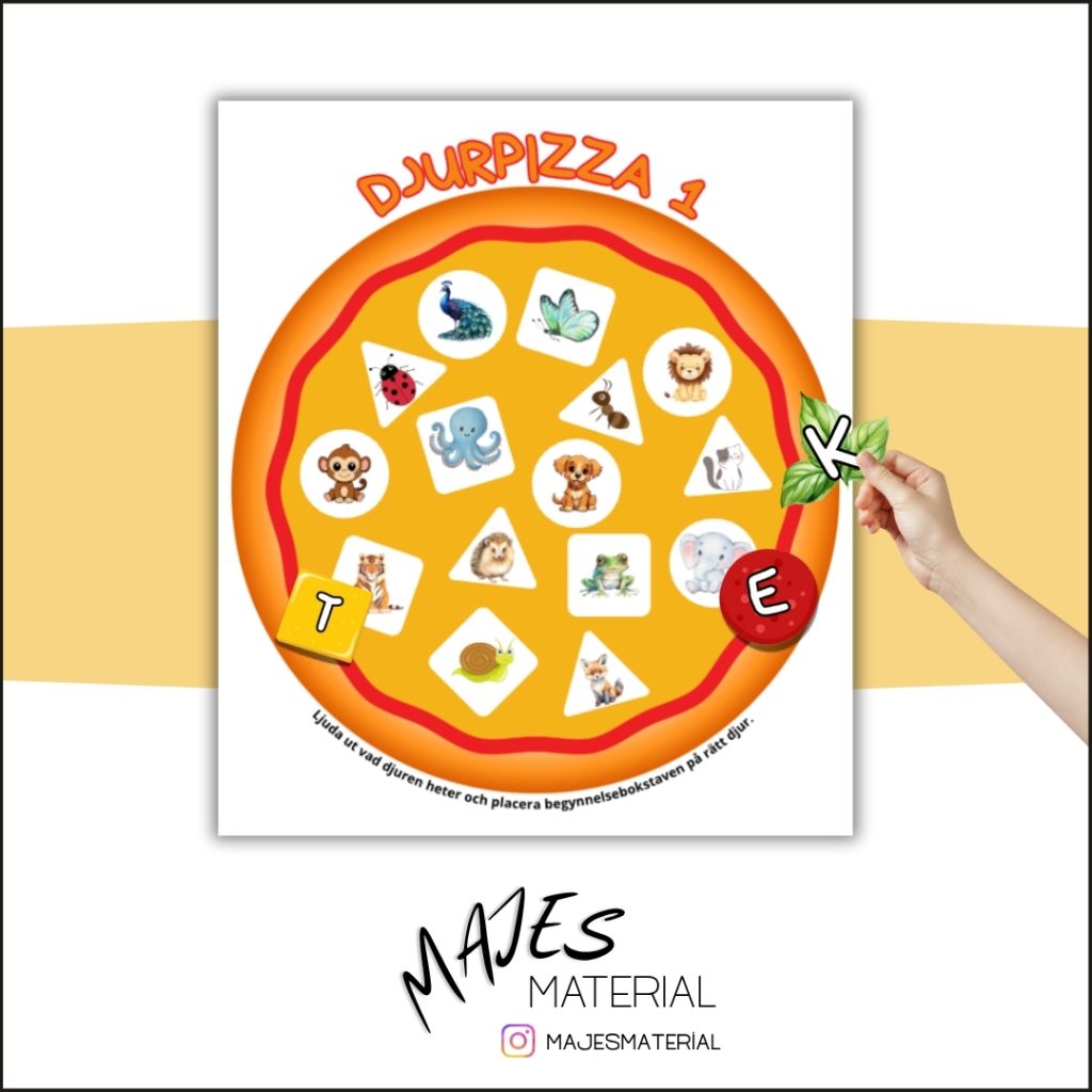 Bokstavspizza – Djur