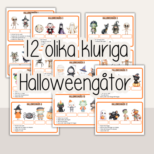 Halloween - 12 kluriga gåtor - Vem är vem?
