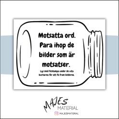 Motsatta ord - Syltburkar