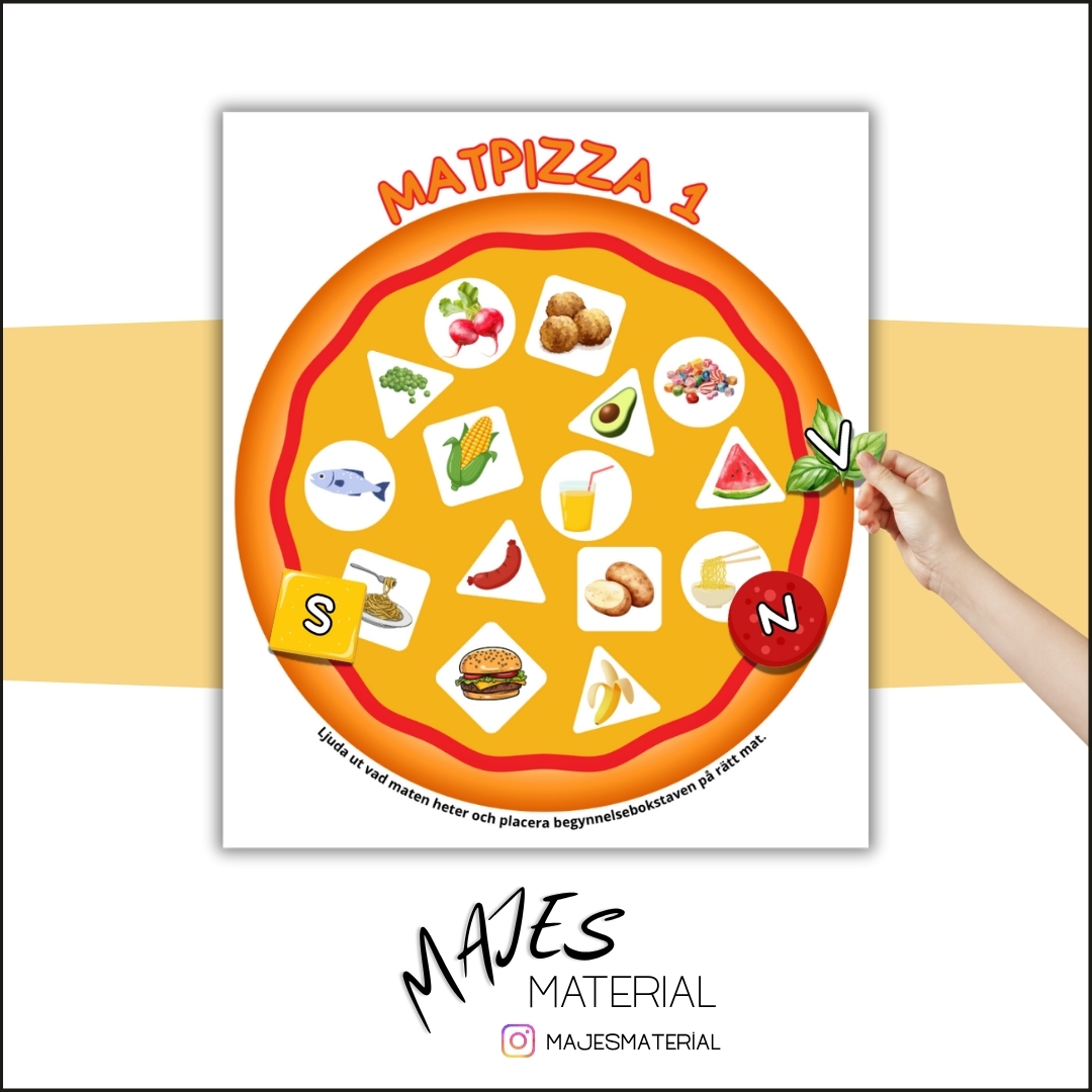 Bokstavspizza - Mat