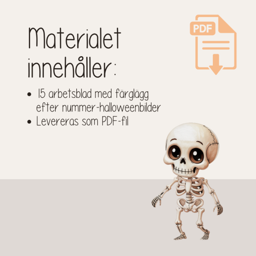 Halloween . Färglägg efter nummer - 15 bilder