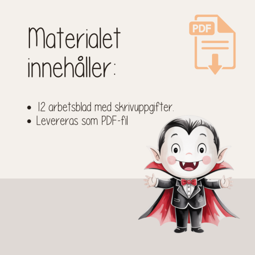 Halloween - Skrivuppgifter med Halloweentema - Fortsätt den påbörjade meningen.