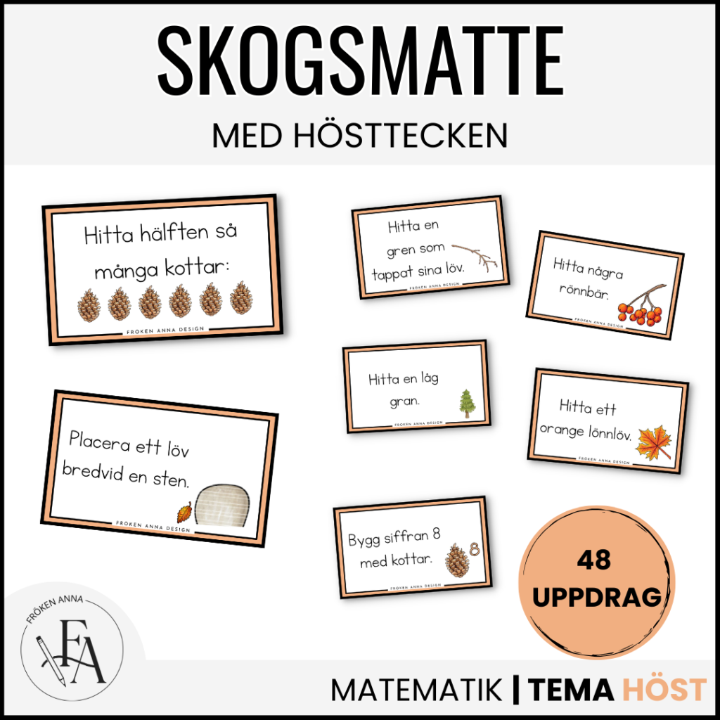 Uppdragskort: Skogsmatte med hösttecken