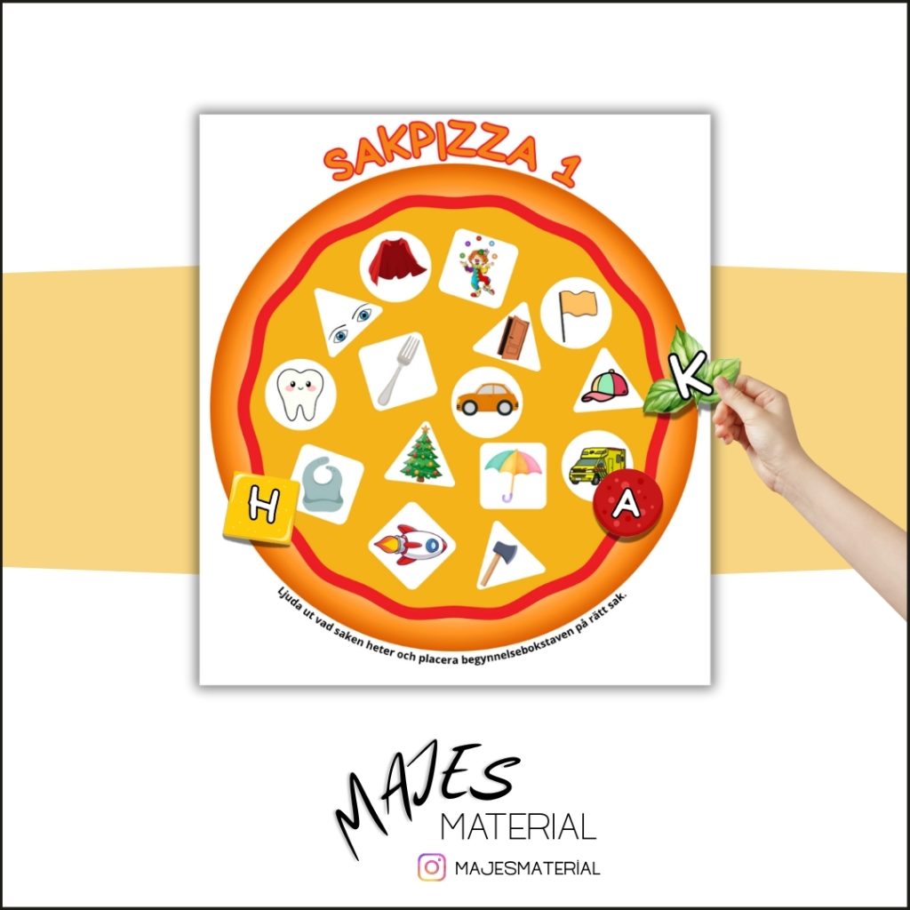 Bokstavspizza – Saker