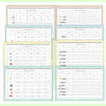 Veckans ord (j-ljud, sj-ljud, ng-ljud och tj-ljud) -skrivträning - bild 1