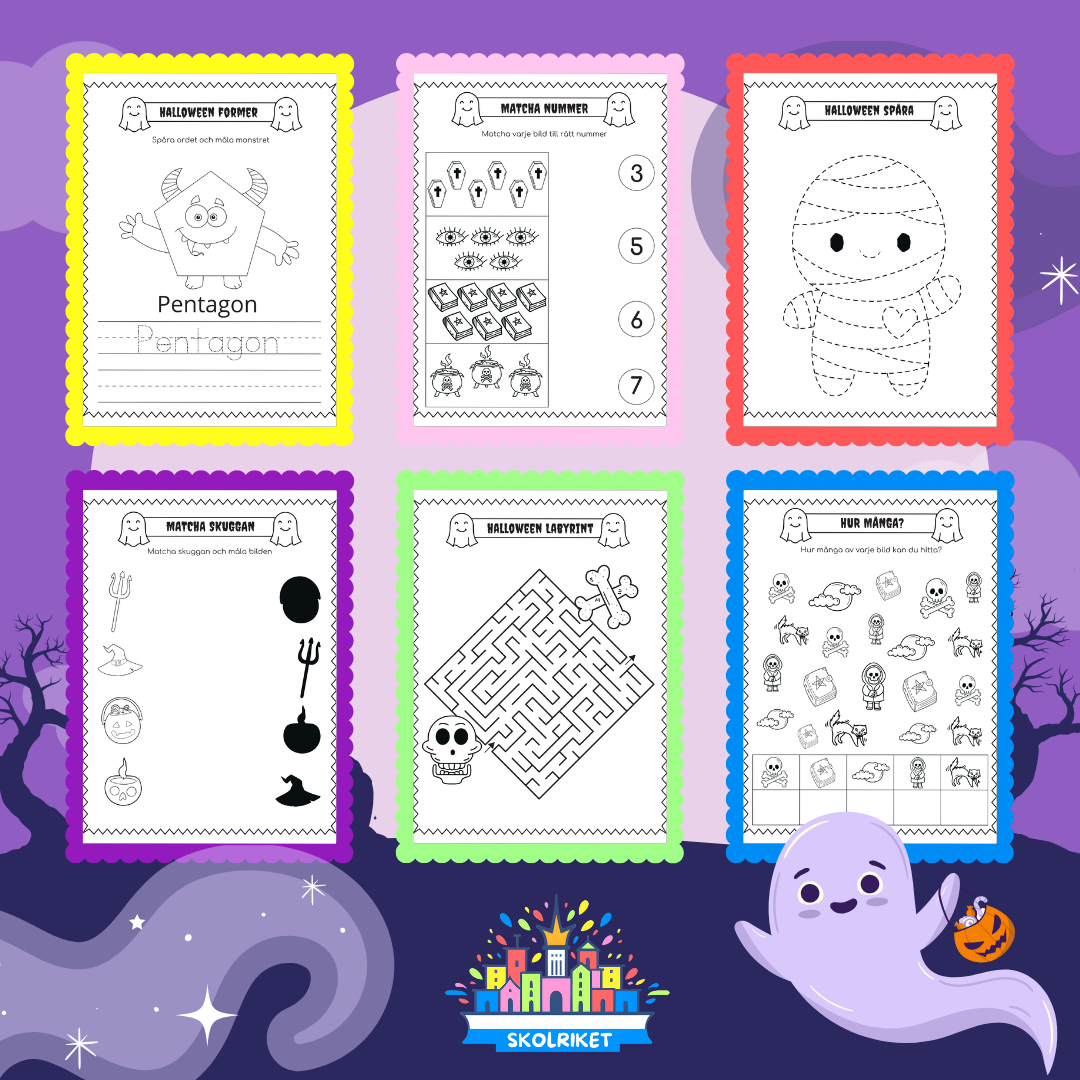 Halloween Aktivitetsbok Nr 1