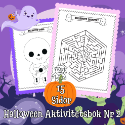 Halloween Aktivitetsbok Nr 2