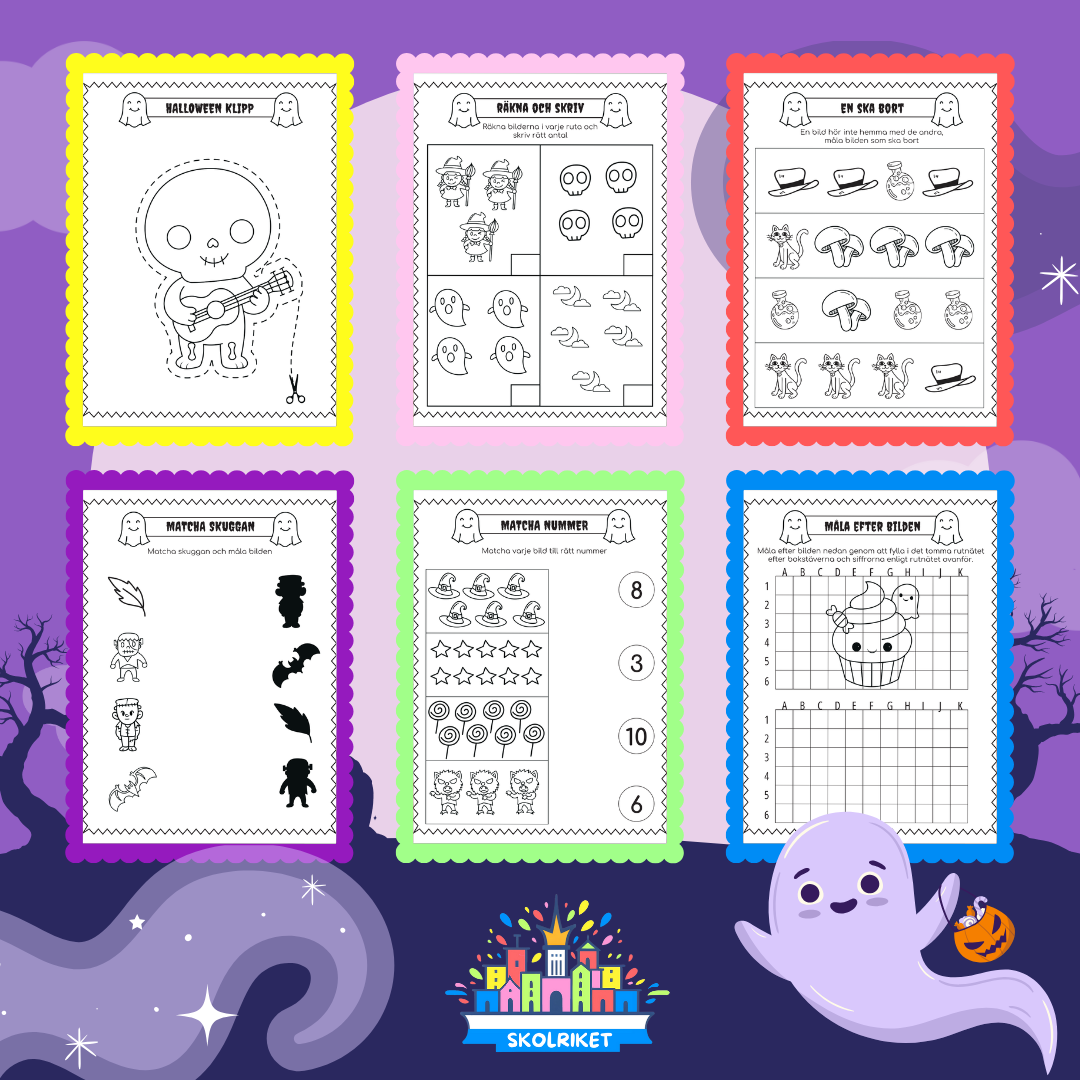 Halloween Aktivitetsbok Nr 3