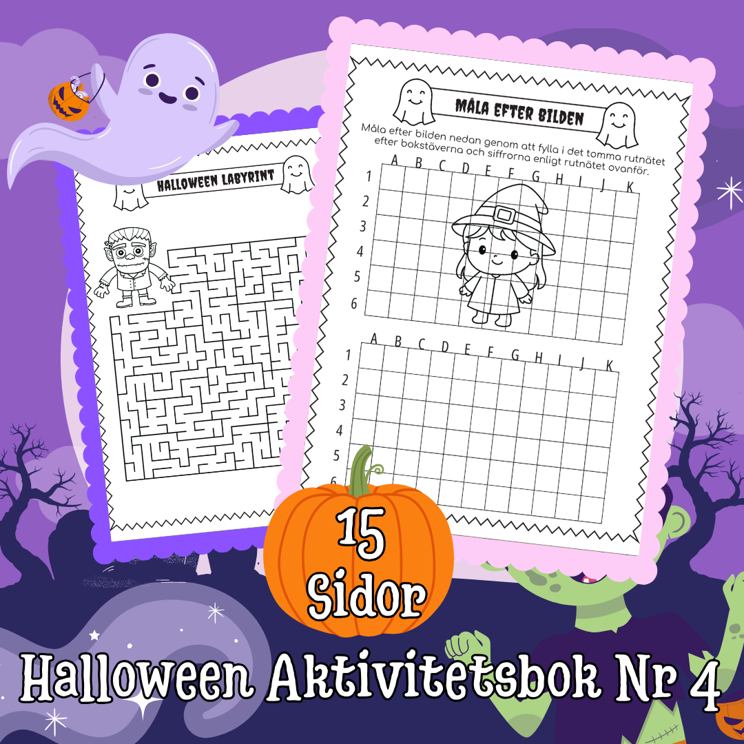 Halloween Aktivitetsbok Nr 4