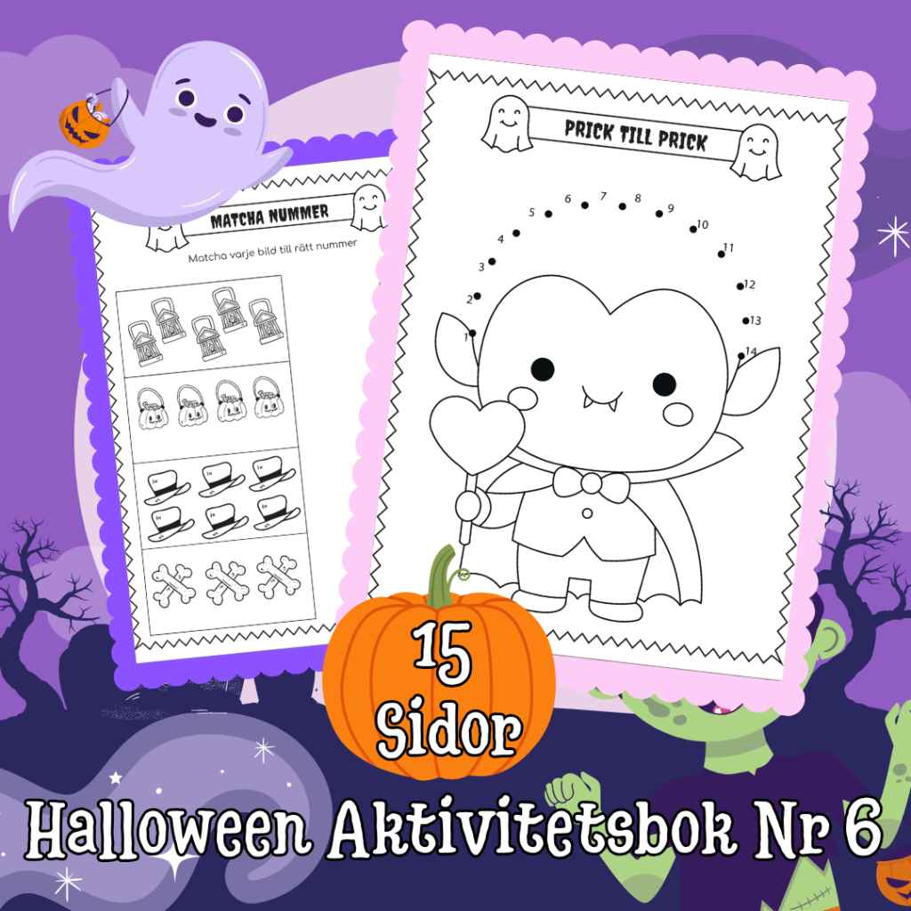 Halloween Aktivitetsbok Nr 6