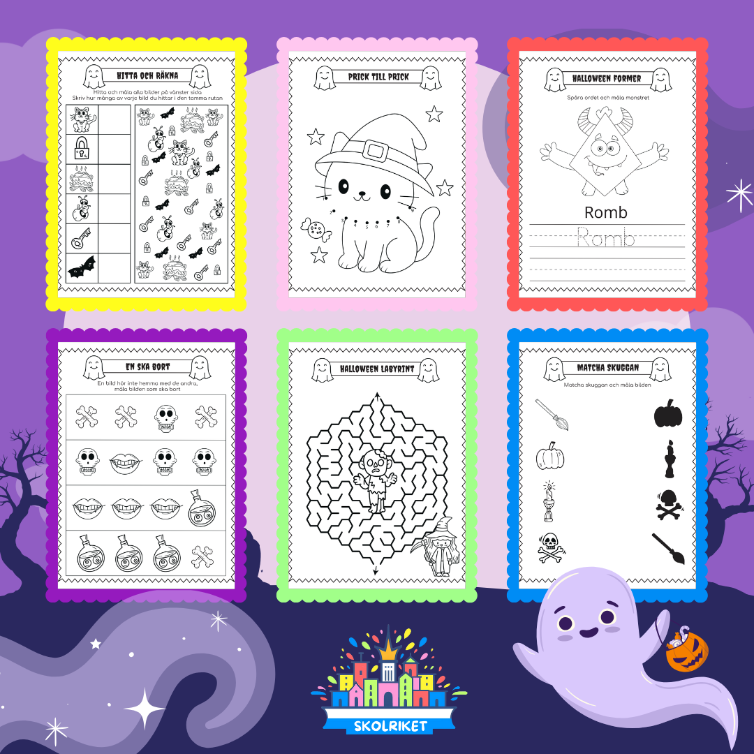 Halloween Aktivitetsbok Nr 6