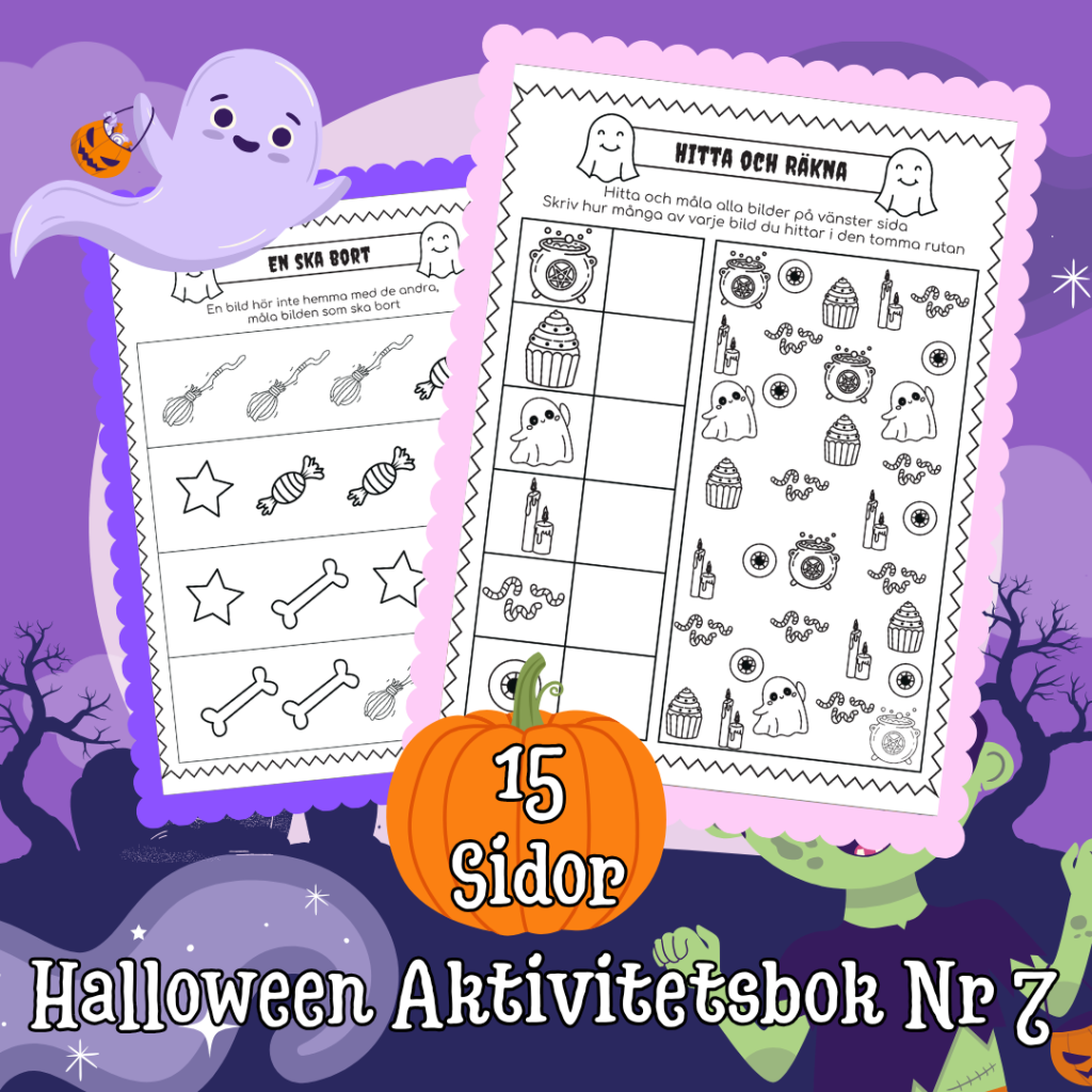 Halloween Aktivitetsbok Nr 7