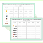 Veckans ord (j-ljud, sj-ljud, ng-ljud och tj-ljud) -skrivträning - bild 4