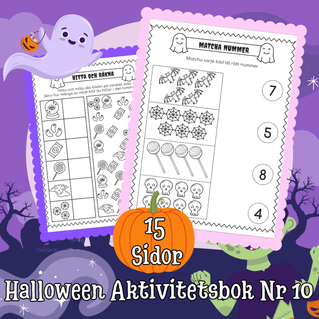 Halloween Aktivitetsbok Nr 10