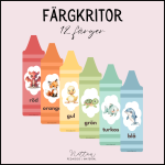 Färgkritor 12 färger - bild 1