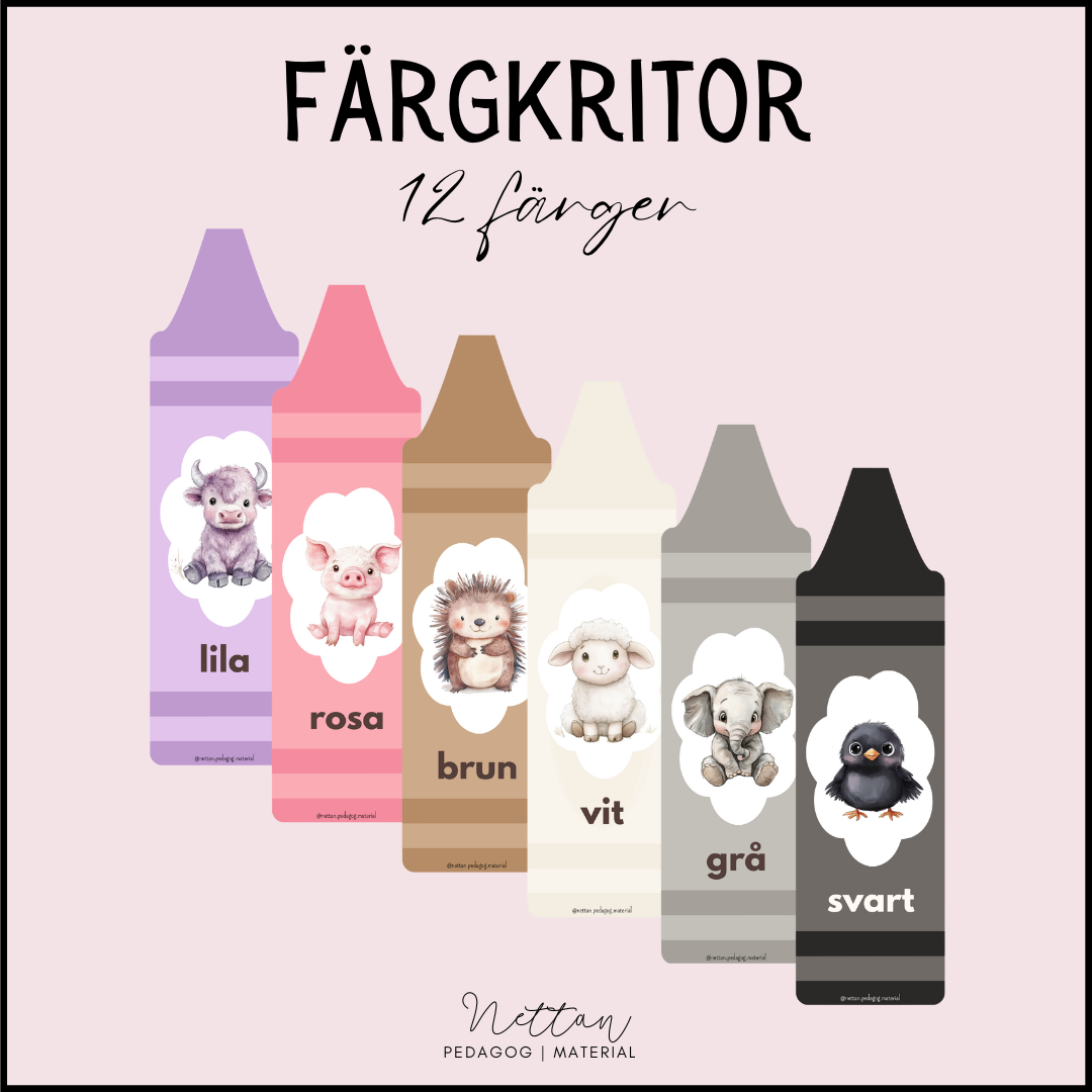 Färgkritor 12 färger