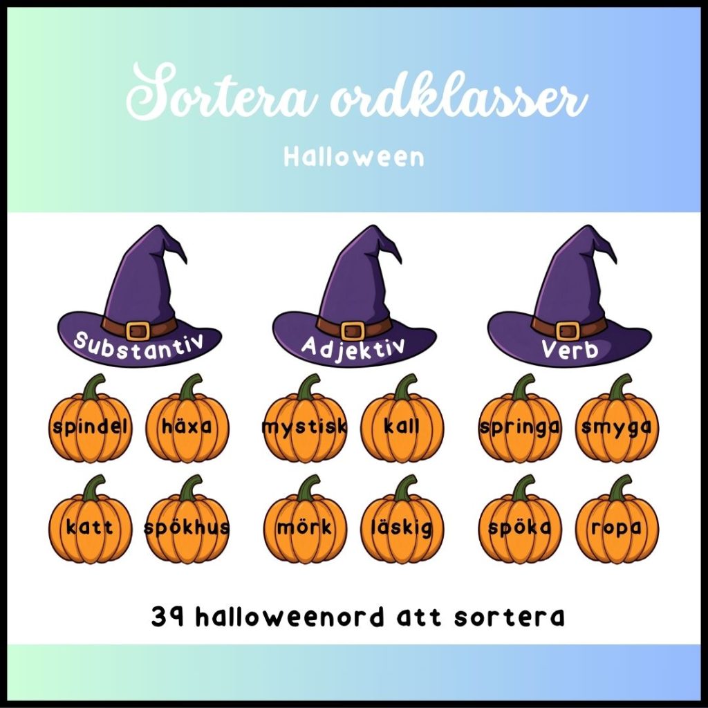 Sortera halloweenord