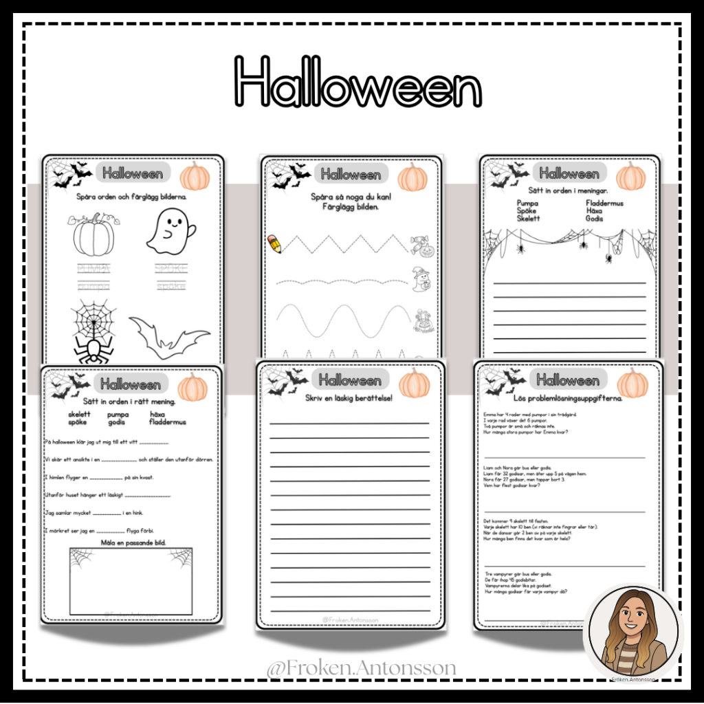 Halloween – extra arbetsblad
