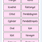 Geometri – Para ihop rätt form, bild, beskrivning (16 stycken) - bild 2