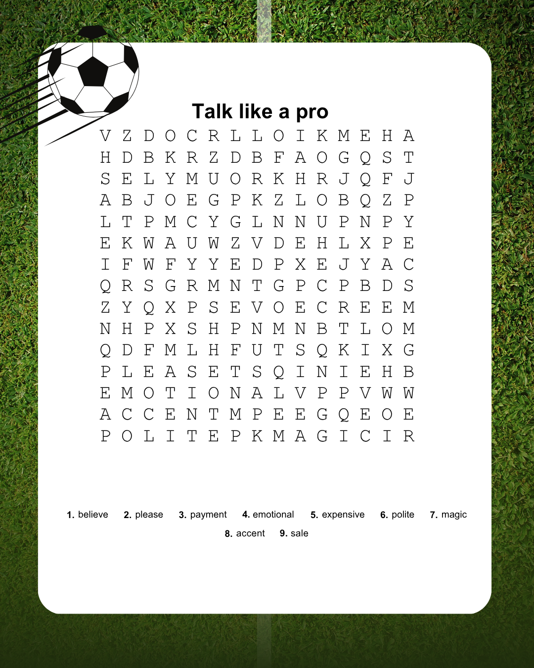 Talk like a pro Arbetshäfte avsnitt 1