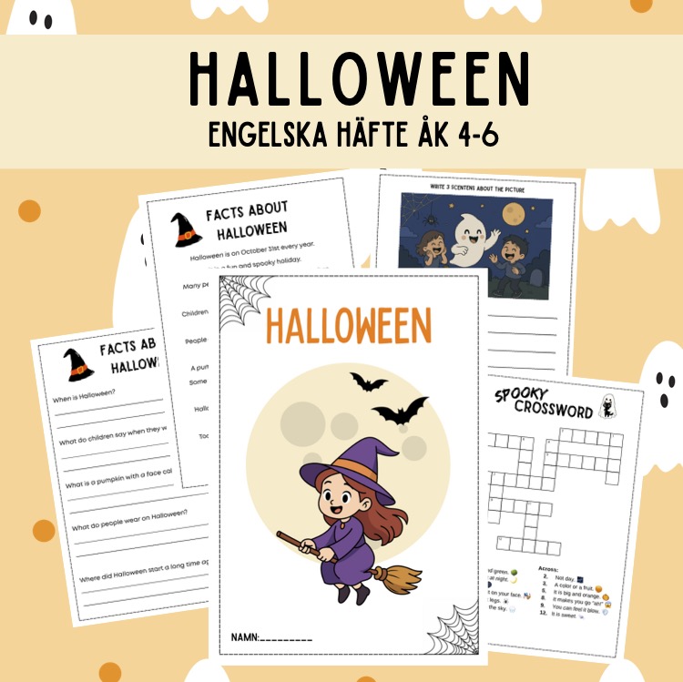 Halloweenhäfte i engelska, åk 4–6, nivå 2